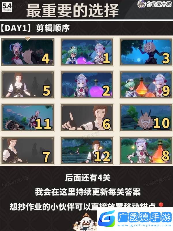 原神剪影輯幀攻略大全   剪影輯幀每一天通關(guān)攻略圖片1